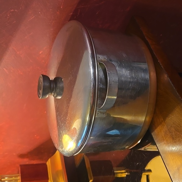 RARE: Vintage 5Q Revere Ware Copper Clad Double Ring w/Bakelite Knob Lid - Picture 4 of 9